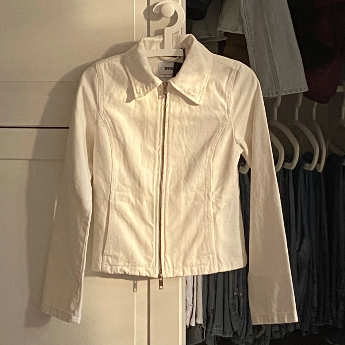 Vit jeansjacka  - 90