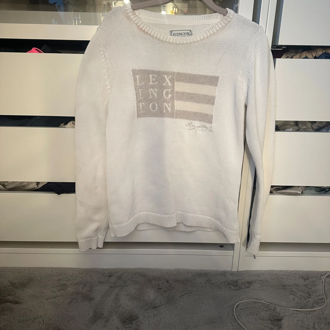 Vit stickad tröja från Lexington - 91