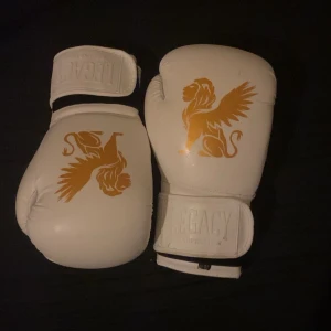  boxningshandskar  - Snygga vita boxningshandskar passar till både boxning och thaiboxning, endast använda på 3-4 träningar