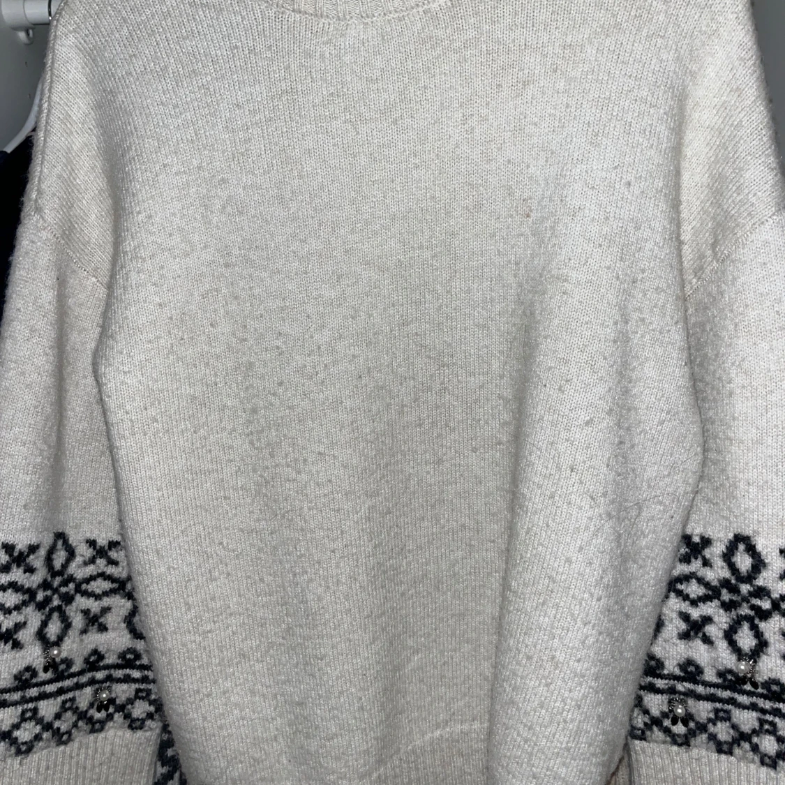 Vit stickad tröja från H&M - 3