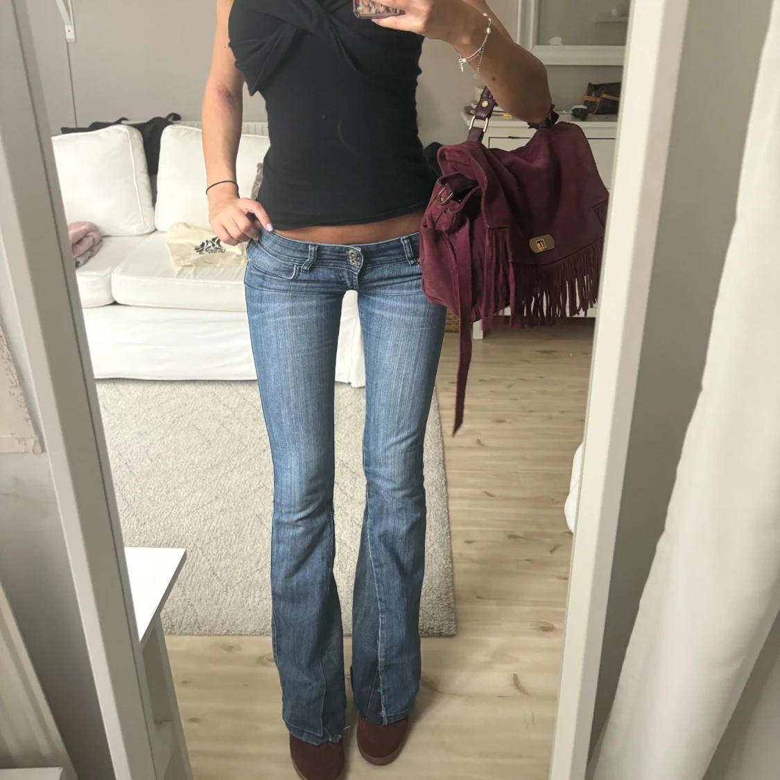 Lågmidjade jeans