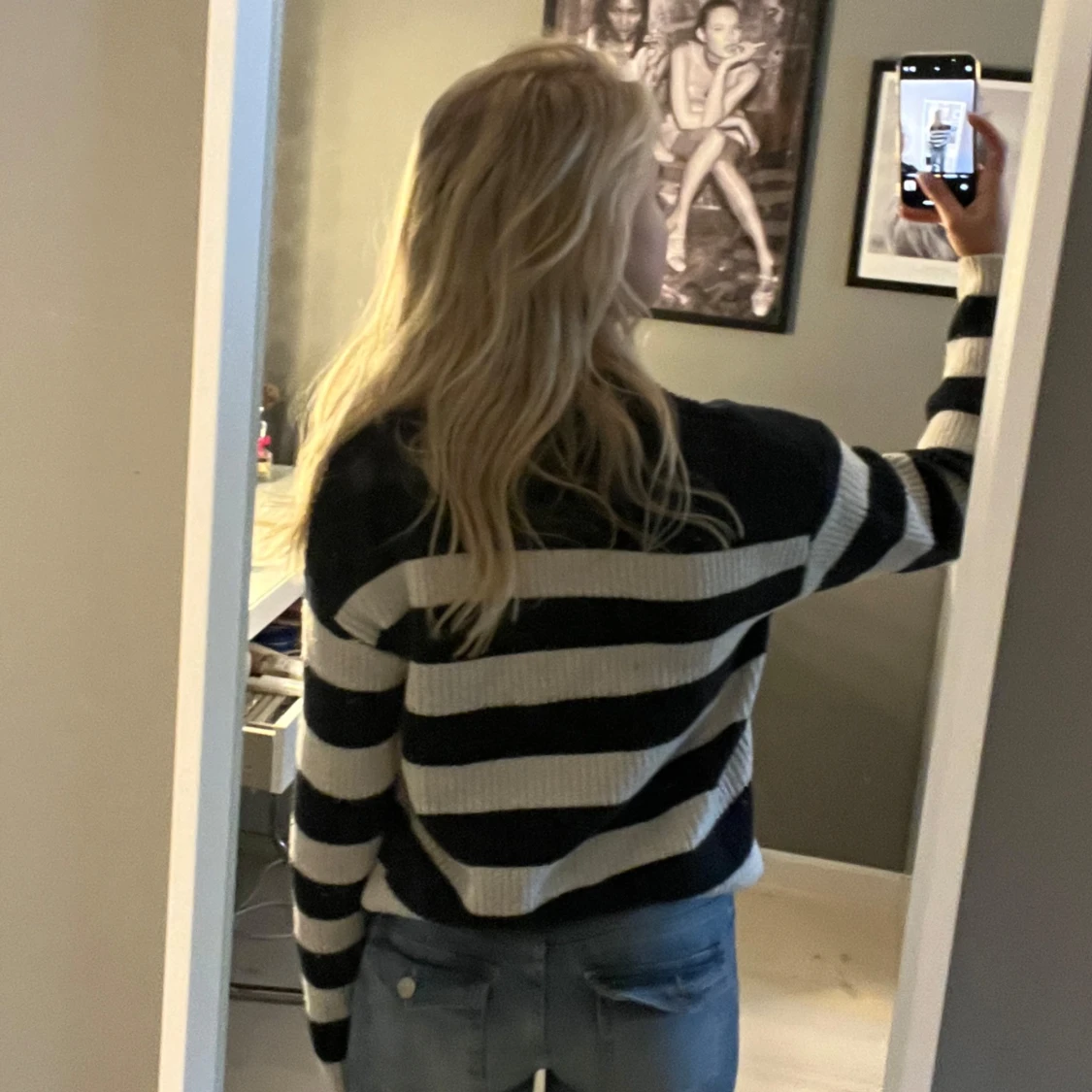 Randig stickad tröja - 2