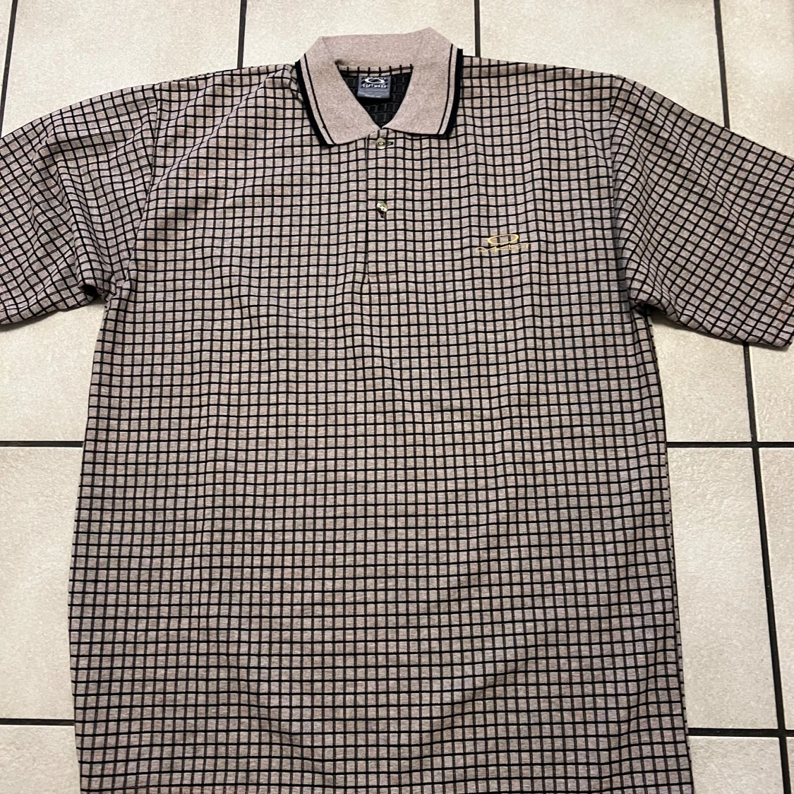 Rutig pikétröja från Software 100% bomull