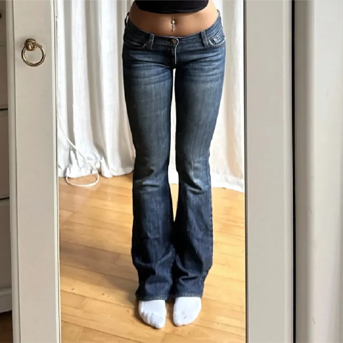 Lågmidjade bootcut jeans - 90