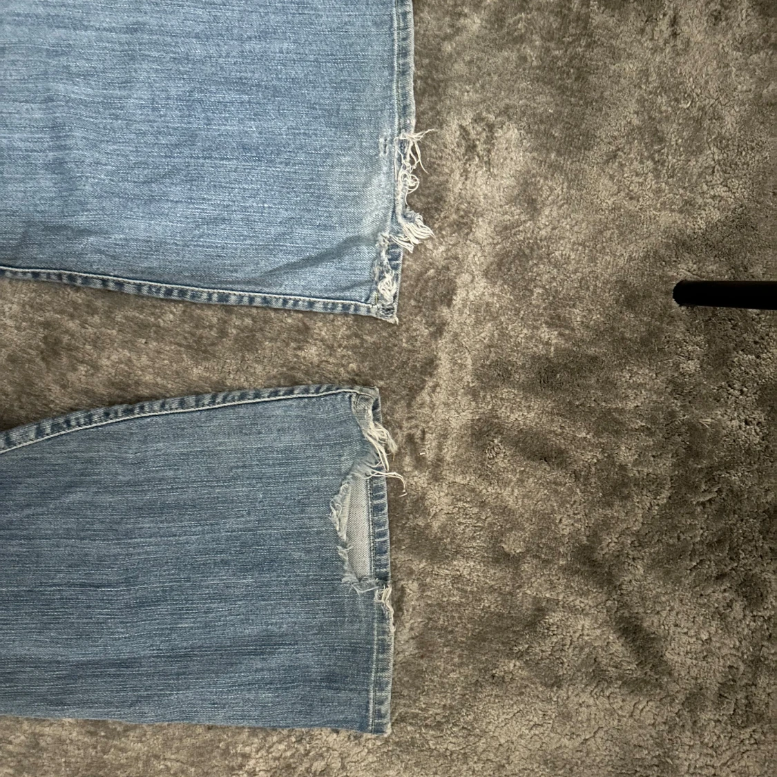 Ljusblå lågmidjade bootcut jeans - 92