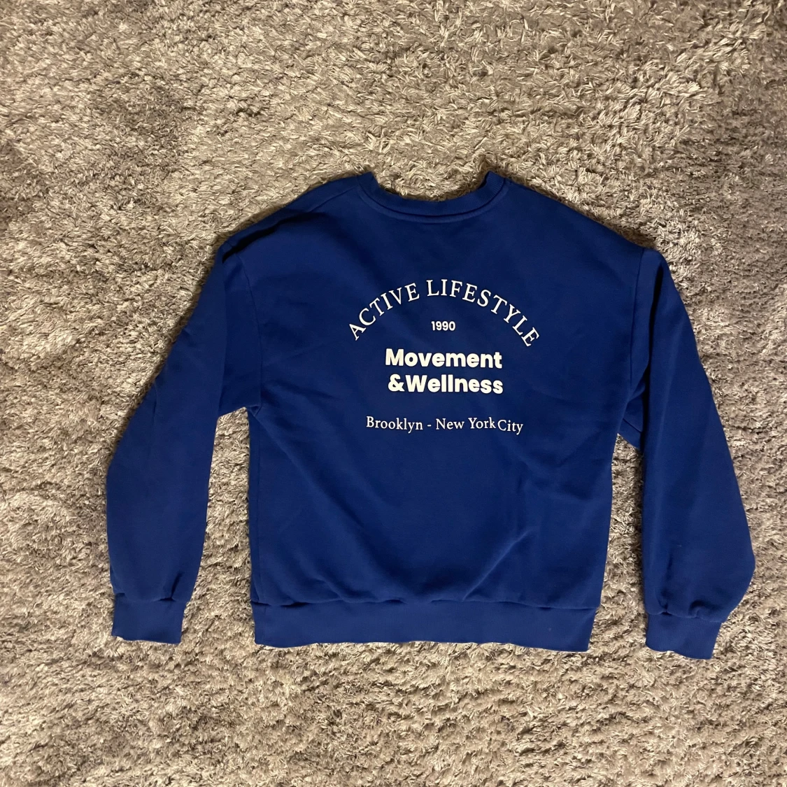 Blå sweatshirt från Gina Tricot