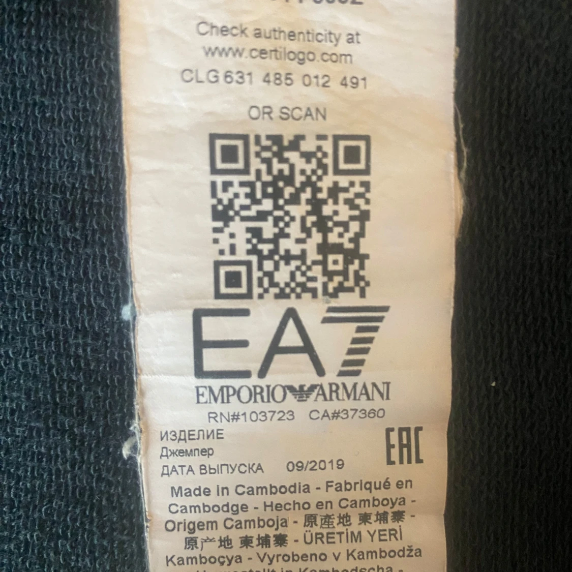 Svart jacka från Emporio Armani EA7 - 91