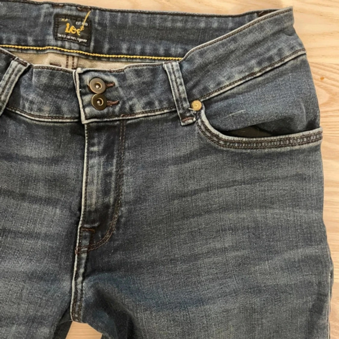 lågmidjade bootcut jeans - 90