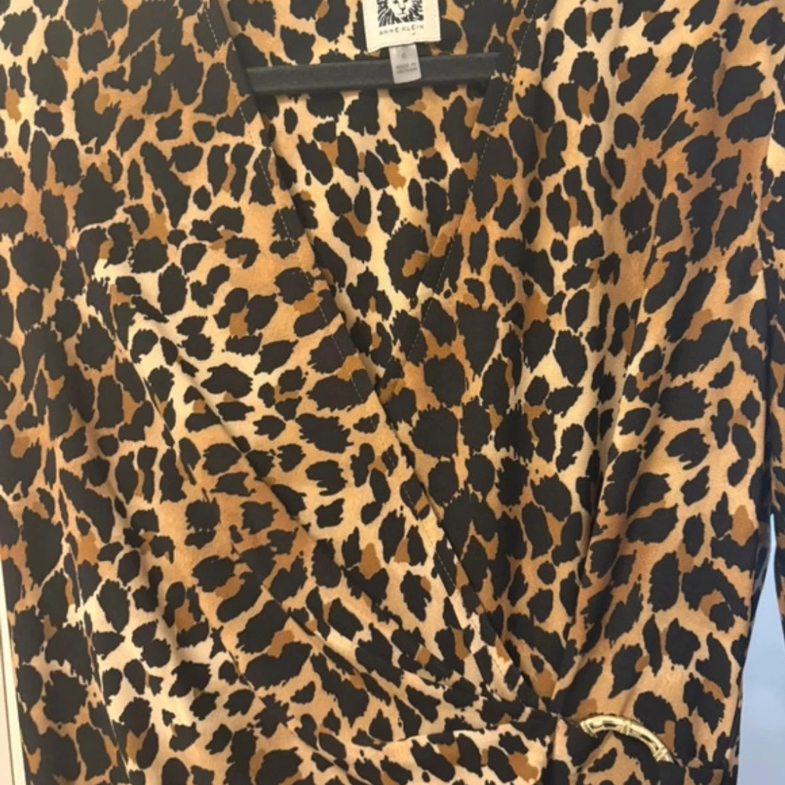 Leopardmönstrad omlottklänning - 90