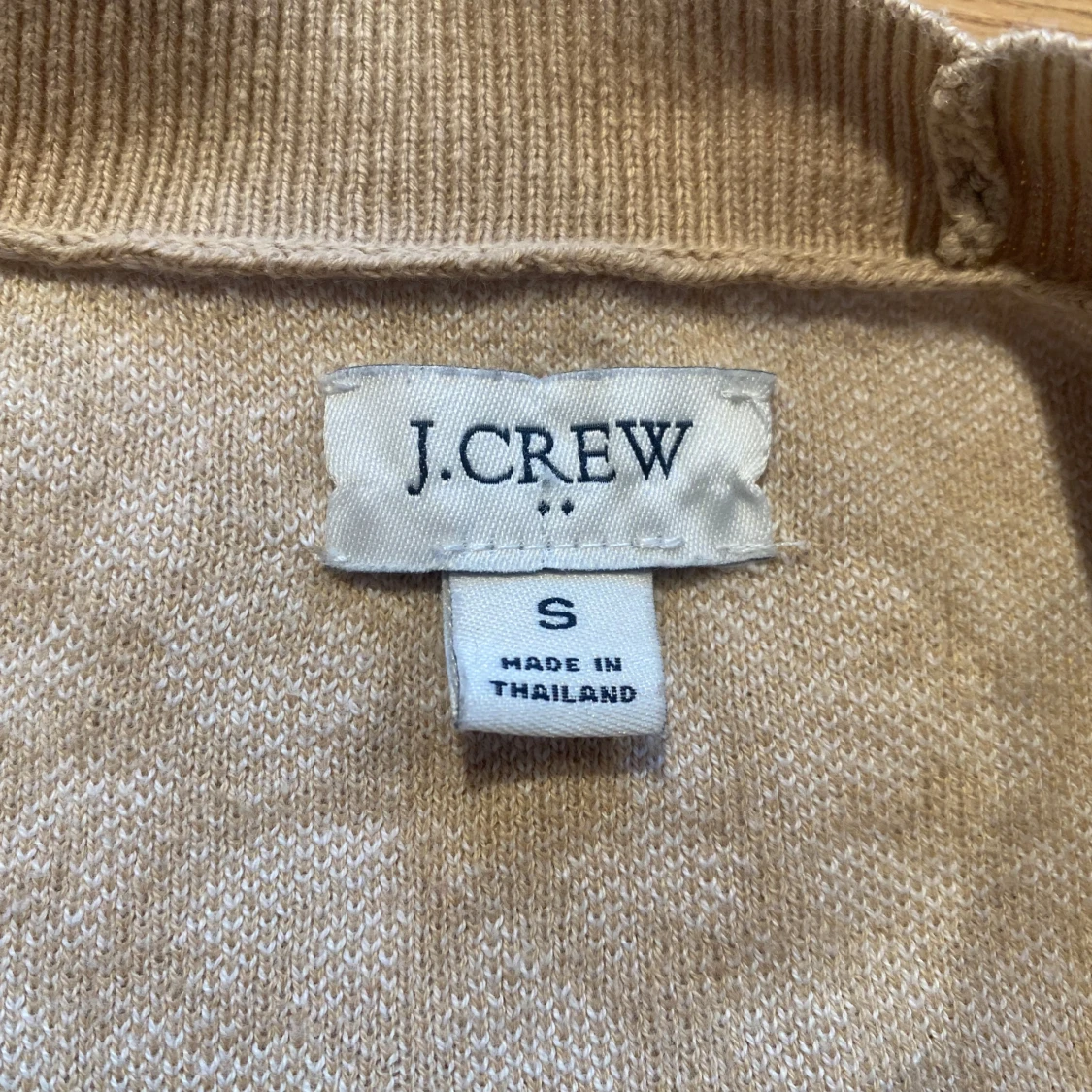 Beige och vit leopardmönstrad längre kofta i strl S från J.Crew. - 91