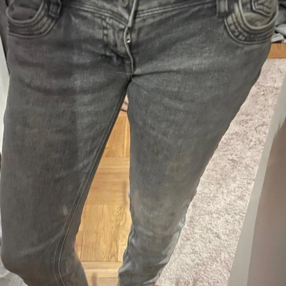 Grå bootcut jeans - 90