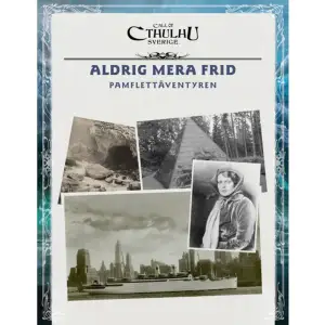 'Aldrig mera frid' samling mini-äventyr till Call of Cthulhu Sverige, formgivna som tidningspamfletter för att ge känslan av den föränderliga värld som 1920-talet bjöd på. En värld som blir allt vidare och allt svårare att förstå för gemene man.    Format Häftad   Språk Svenska   Utgivningsdatum 2021-11-04   Medverkande Jonas Larsson Olanders   Medverkande Björn Flintberg   Medverkande Jonas Larsson Olanders   Medverkande Samuel Lowejko   Medverkande Alexander Fahlander   Medverkande Carl Papworth   ISBN 9789198541908  