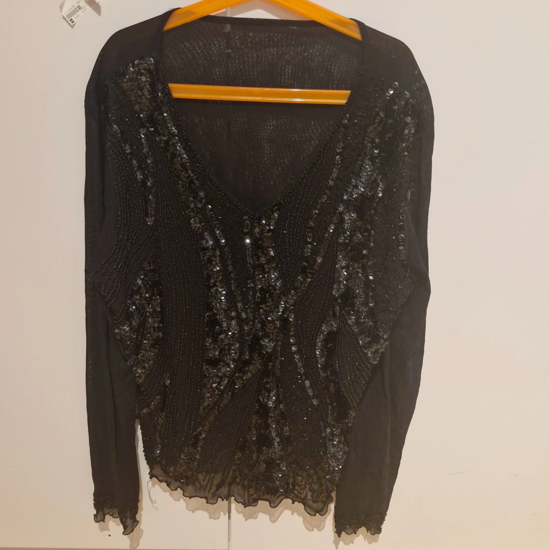 Svart glittrig topp nyår - 93