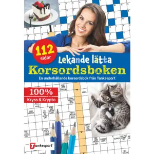 En färgglad och lättsam mix av bildkryss och krypto för den som älskar korsord på lätt nivå! 7 av 10 svenskar löser någon gång korsord, och många löser korsord varje dag. Det är underhållning som samtidigt stimulerar tankeverksamheten. Som titeln lovar så innehåller boken 100% bildkryss och krypto. Lekande lätta korsordsboken är en underhållande korsordsbok från Tankesport, Sveriges största förlag inom korsord och annan braintainment, och bjuder på tankesport av högsta klass. Boken bjuder på många timmars underhållande kryssande på lätt nivå     Format Häftad   Omfång 114 sidor   Språk Svenska   Förlag Stevali   Utgivningsdatum 2023-07-13   Medverkande Monika Stålberg   ISBN 9789198862232  