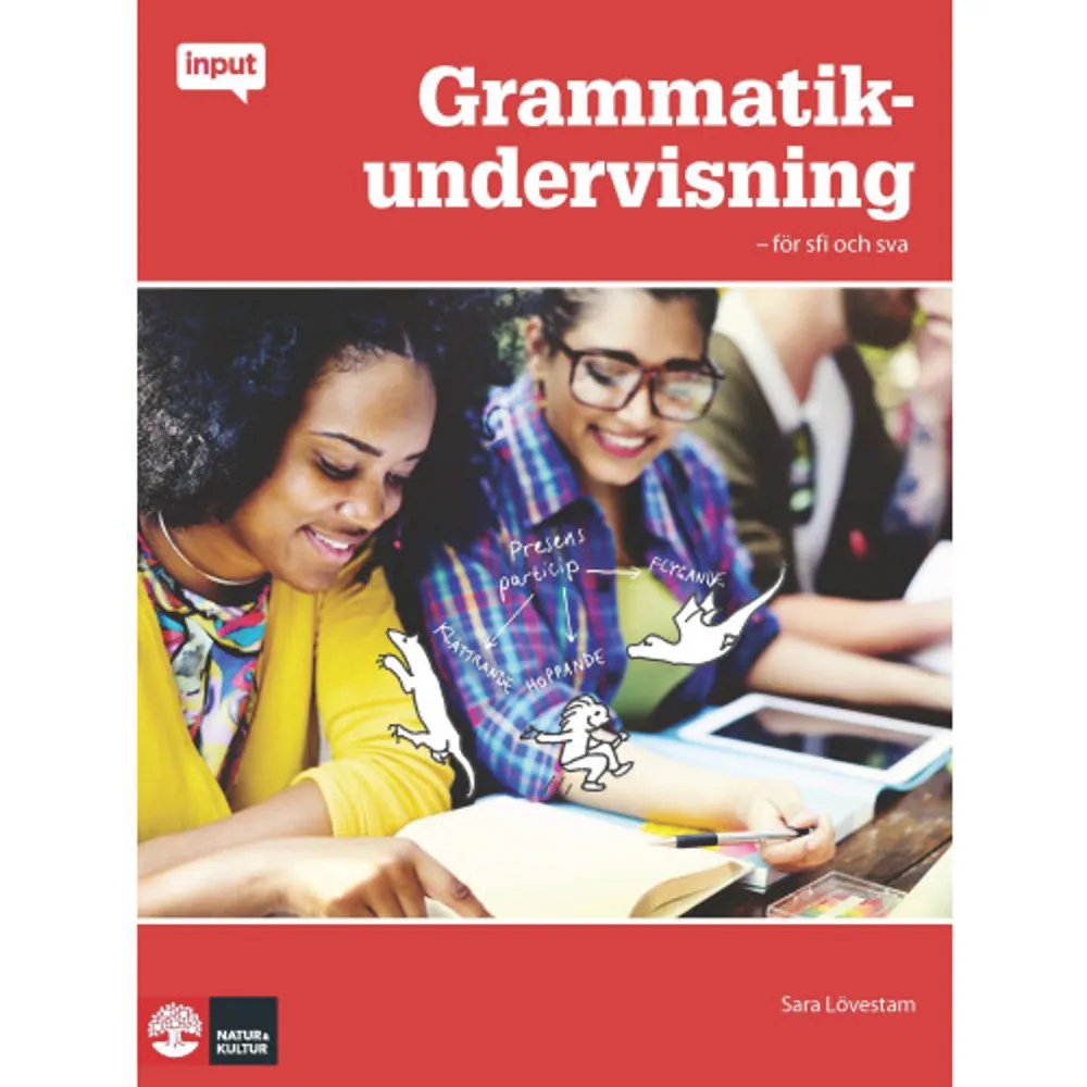 Som lärare för nybörjare i svenska kastas du ofta ut i en verklighet där man förväntas veta hur grammatik ska förmedlas. I bästa fall har du med dig en utbildning där grammatikkunskaper fått utgöra en del, och i allra bästa fall har du haft en utmärkt lärare i språkdidaktik på högskola eller universitet. Men det mesta får man ändå lära sig själv. Har man, som många volontärer eller obehöriga lärare, inte någon språkdidaktisk utbildning alls kan det kännas som att hoppa i vattnet och hoppas att snabbt lista ut hur man simmar. Roligare grammatikundervisning I Grammatikundervisning för sfi och sva berättar författaren Sara Lövestam om grammatikundervisning med grund i elevernas nyfikenhet och språkkänsla. Grammatiken utvecklar vårt tänkande och är dessutom roligt! I boken går hon systematiskt igenom svenska språkets grammatiska moment för ett funktionellt språk, i den ordning inlärarna kan tillgodogöra sig dem. Grammatikundervisning för sfi och sva ger handledning, kunskap och råd i grammatik och didaktiska grepp och metoder för en roligare och mer lättillgänglig grammatikundervisning, vilket naturligtvis leder till en snabbare språkutveckling. Filmer Till Grammatikundervisning för sfi och sva finns även ett antal filmer där Sara Lövestam demonstrerar grammatikundervisningen i sitt klassrum, med elever. Se filmen ”Hem eller hemma” Se filmen ”Sin/sitt/sina” Se filmen ”Presenssystemet och preteriumsystemet” Sara Lövestam, författare och sfi-lärare berättar och visar hur du som lärare kan undervisa i grammatik på ett roligt och effektivt sätt. Hennes undervisning har sin grund i moderna rön kring processbarhetsteori, genrepedagogik och frasinlärning.    Format Häftad   Omfång 118 sidor   Språk Svenska   Förlag Natur & Kultur Läromedel och Akademi   Utgivningsdatum 2016-10-13   ISBN 9789127445642  . Böcker.