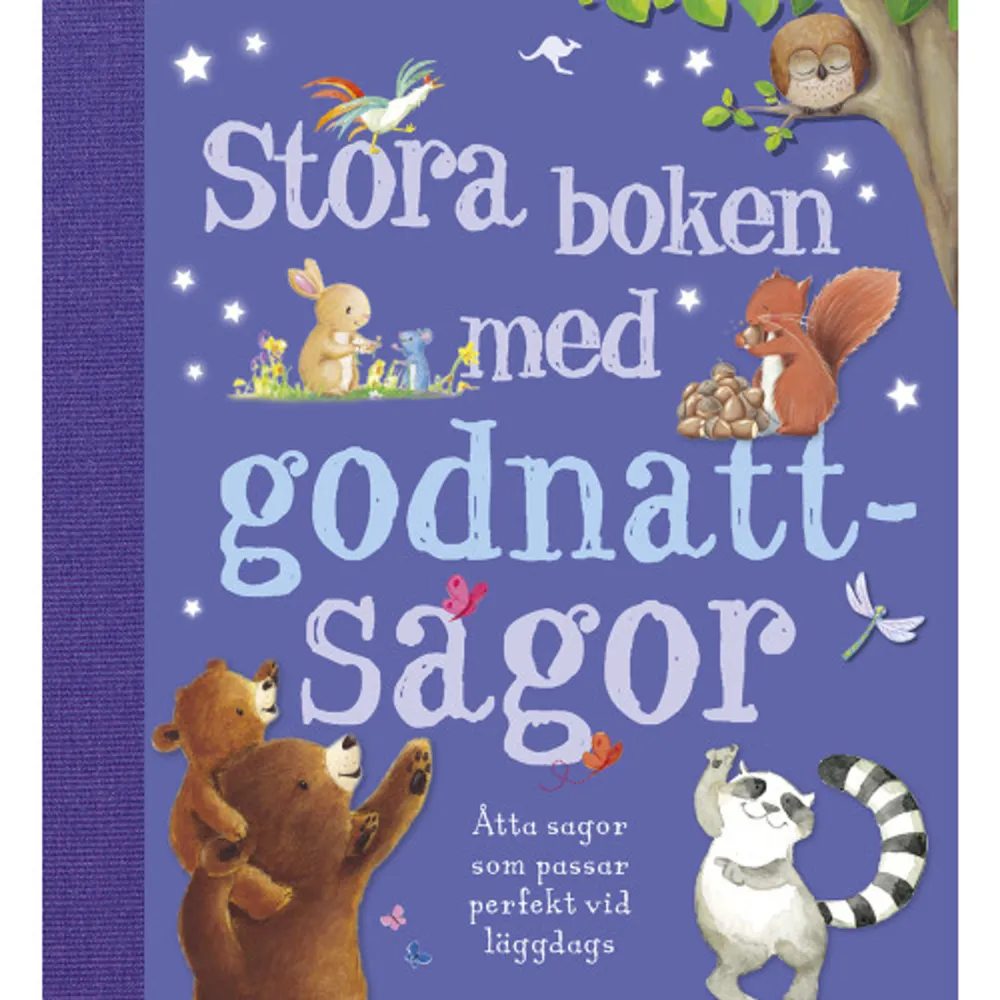 I Stora boken med godnattsagor hittar du åtta nya, roliga berättelser som är perfekta vid läggdags!Den här förtjusande sagosamlingen är full av charmiga karaktärer och fina illustrationer.Möt Elias, den lilla dinosaurien som aldrig kan passa tiden, vädermonstret Victor, Tvättbjörn som är gladast av alla, och många fler.Var och en av sagorna passar perfekt för högläsning och är alldeles lagom långa när det är dags att sova. Med åtta olika berättelser att välja bland kommer du alldeles säkert att hitta en ny favorit i den här boken!    Format Kartonnage   Omfång 176 sidor   Språk Svenska   Förlag Känguru   Utgivningsdatum 2016-02-08   Medverkande Daniel Howarth   Medverkande Lucy Barnard   Medverkande A.H. Benjamin   Medverkande Nick East   Medverkande Malachy Doyle   Medverkande Steve Smallman   Medverkande Bruno Merz   Medverkande Susan Quinn   Medverkande Caroline Pedler   Medverkande Gill McLean   Medverkande Anna Shuttlewood   Medverkande Tova Larsson   ISBN 9789176630532  . Böcker.