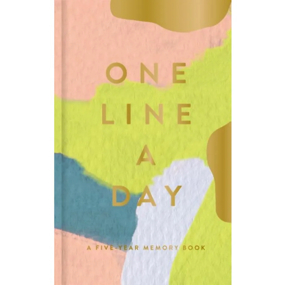 Record and reflect on every day with the One Line a Day keepsake journal.   Discover the eye-catching new version of our bestselling memory books: Featuring the painterly brushstrokes of the beloved stationer Moglea, this beautifully colorful daily journal was created to help you record and remember something in particular about every day. Whether you want to find the beauty in ordinary, you’re tracking the progress of a new adventure, or you just want to practice daily reflections, One Line a Day will provide the perfect space to do so.   • Includes full-color artwork on every page inside along with five years’ worth of calendar dates with space to reflect.  • Features gilded page edges, a puffy cover with shimmering gold accents, and a silky ribbon marker so you can quickly find where you left off.   Add an artful touch to everyday and enjoy space to reflect, appreciate, and find beauty in every single day with the Modern One Line a Day journal.  • Makes an exceptionally handsome gift for those who love to record and reflect in style. • Measuring 4” x 6 ½”, the compact size means it’s easy to slip into a purse or keep in a bedside table for daily access.     Format Kartonnage   Språk Engelska   Utgivningsdatum 2018-07-17   ISBN 9781452164625  . Böcker.