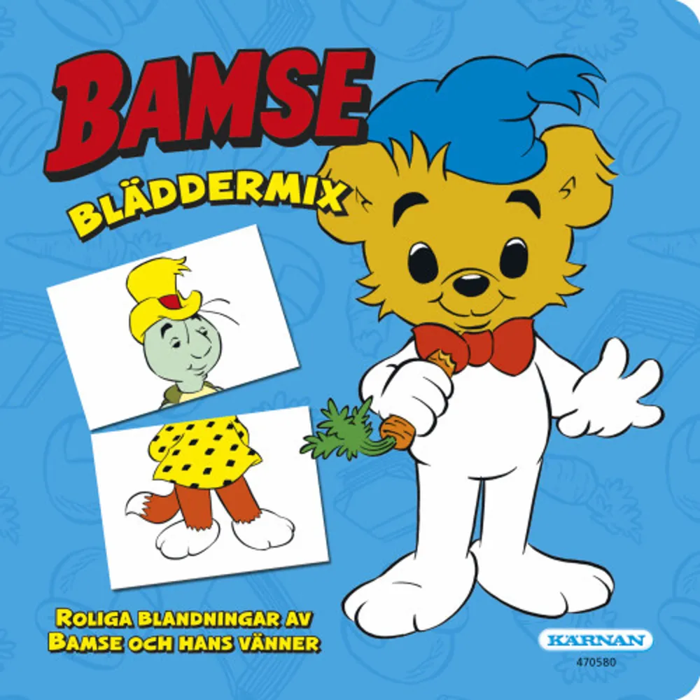 Hur blir det om Bamse gillar att ställe till med rackartyg? Eller om Vargen har ett hårt skal och mat- och sovklocka? Det här och andra tokigheter kan du titta på i den här boken där överdelen och underdelen på fiugerna blandas samman till helt nya figurer.    Format Kartonnage   Omfång 14 sidor   Språk Svenska   Förlag Egmont Publishing AB   Utgivningsdatum 2020-01-29   Medverkande Lars Bällsten   ISBN 9789157031747  . Böcker.