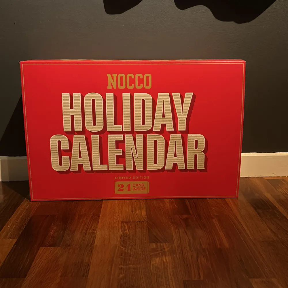 Säljer en helt ny Nocco Holiday Calendar. Perfekt för att räkna ner dagarna till julafton. Kom med prisförslag då den är svår att få tag i.. Övrigt.