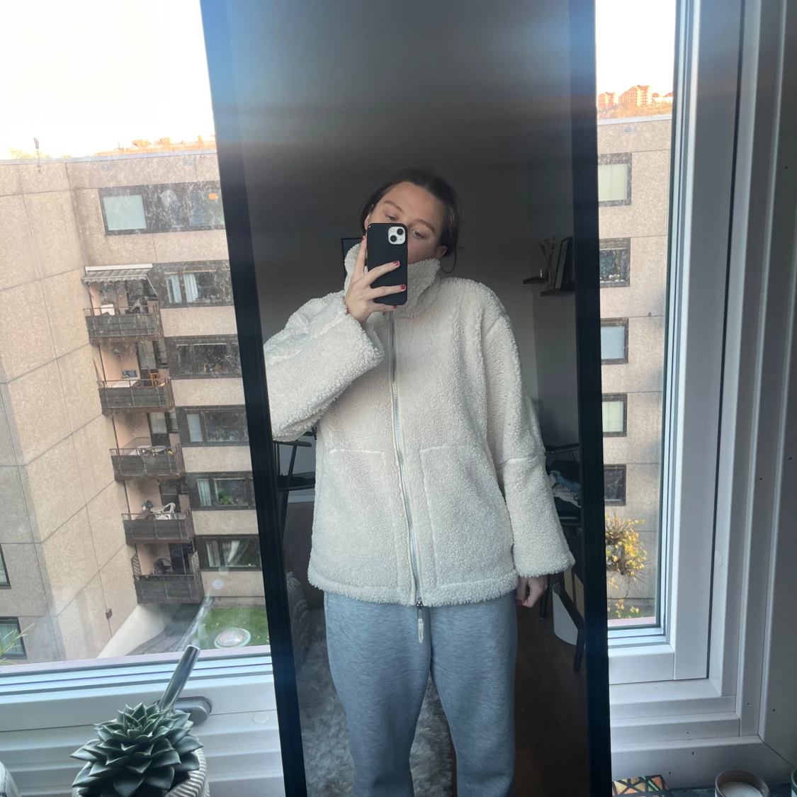 Beige/vit teddyjacka från HM !! - 91