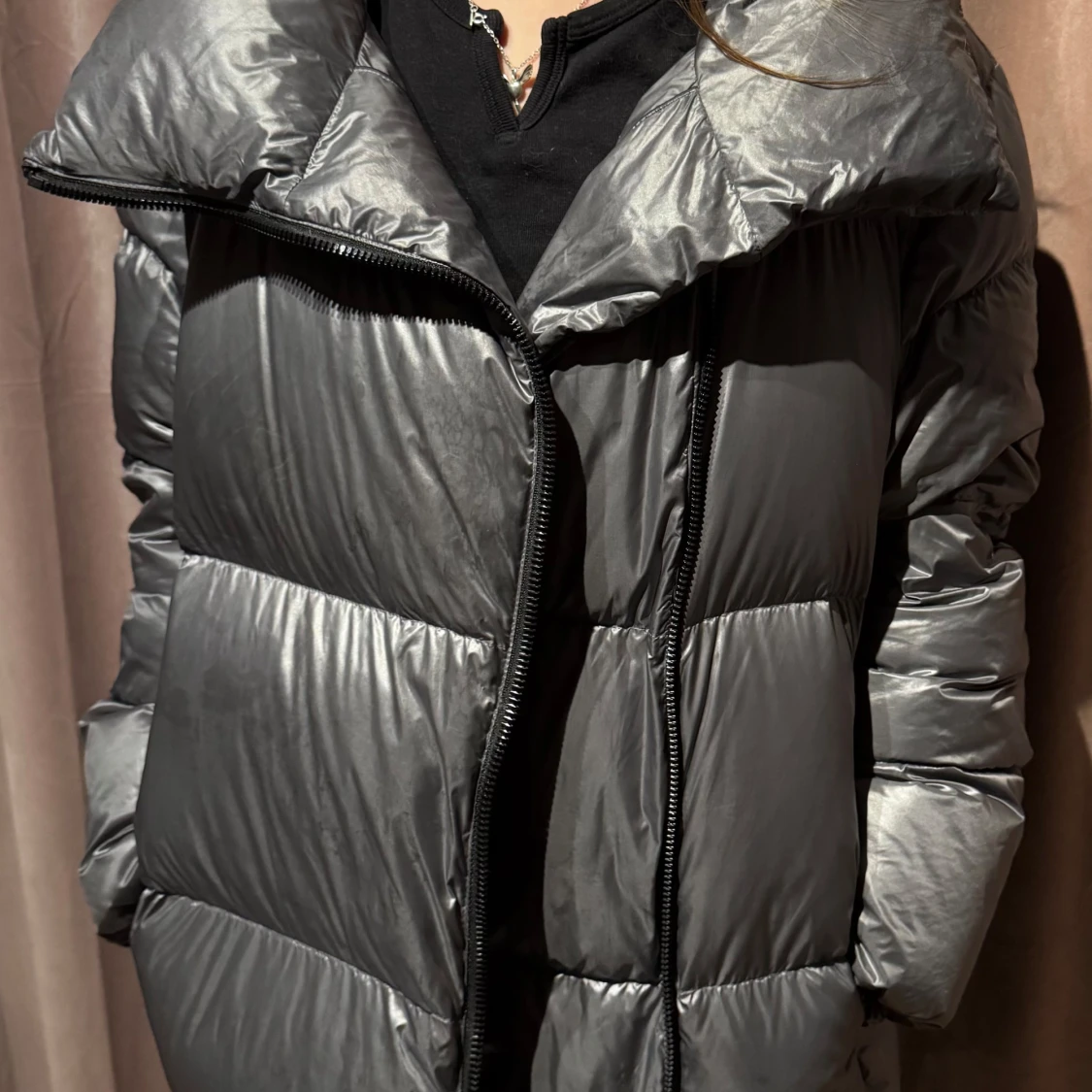 Massimo Dutti Grå pufferjacka  - 92