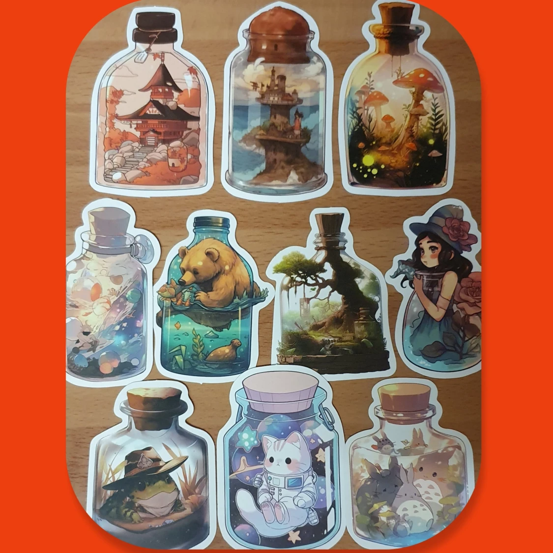 20 Stickers / Klistermärken Värld i flaskor - 92