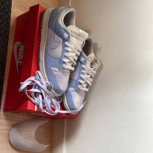 Nike dunk low - Använda under 10 gånger bra skick. orginal sko sören plus ett par vita snören. Sko skyddet ingår i priset   