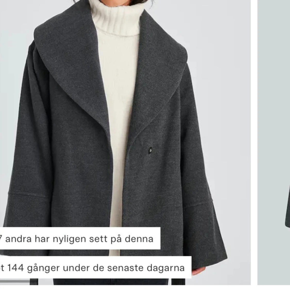 Mörk grå kapp