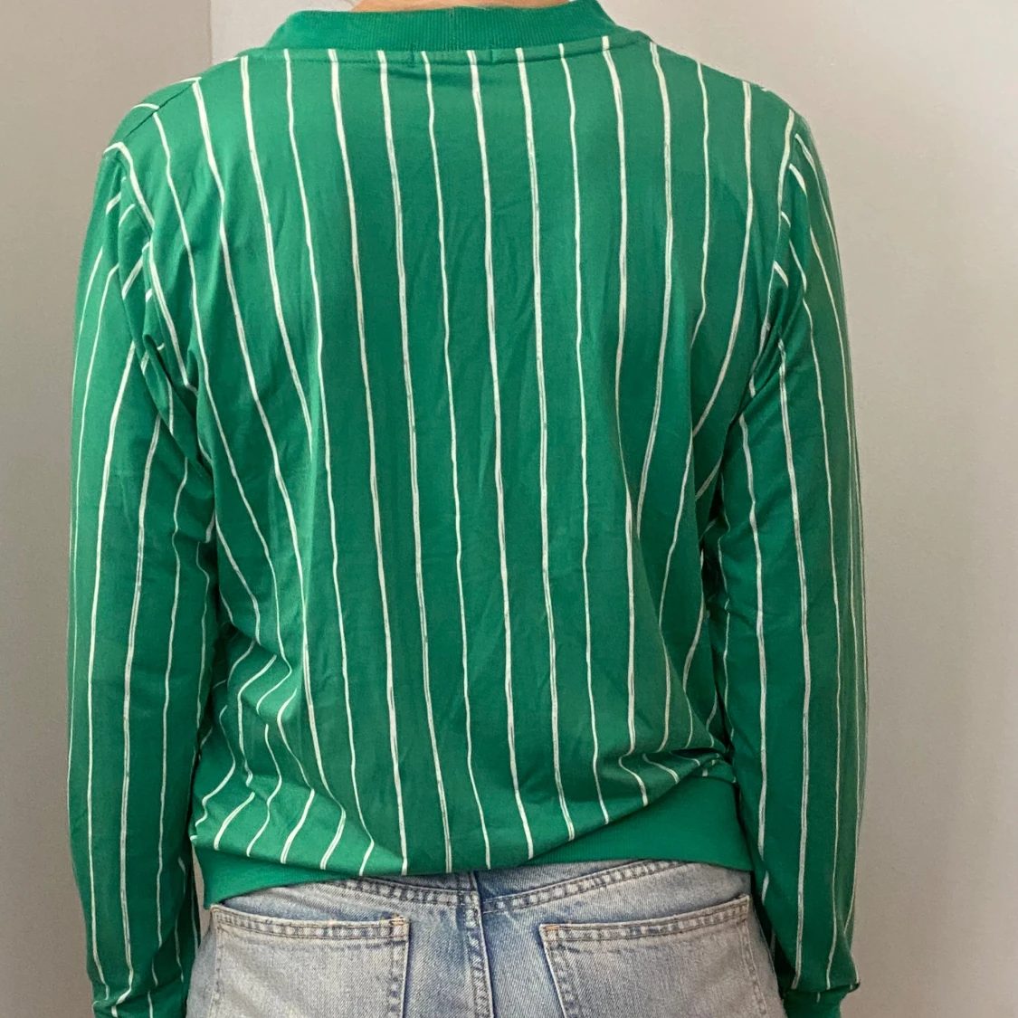 Grön randig jacka - 90