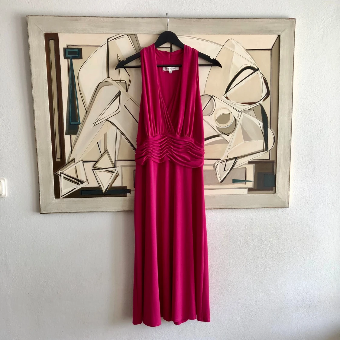 Klänning hallonröd rosa röd Vintage 