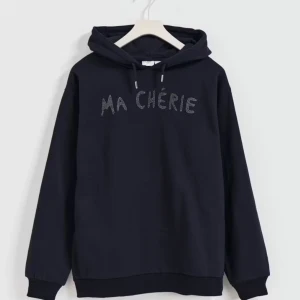 Ma cherie hoodie  - Säljer min ma cherie hoodie från gina young i färgen marinblå 💕