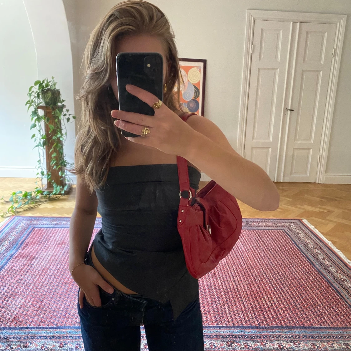 Röd väska  - 90