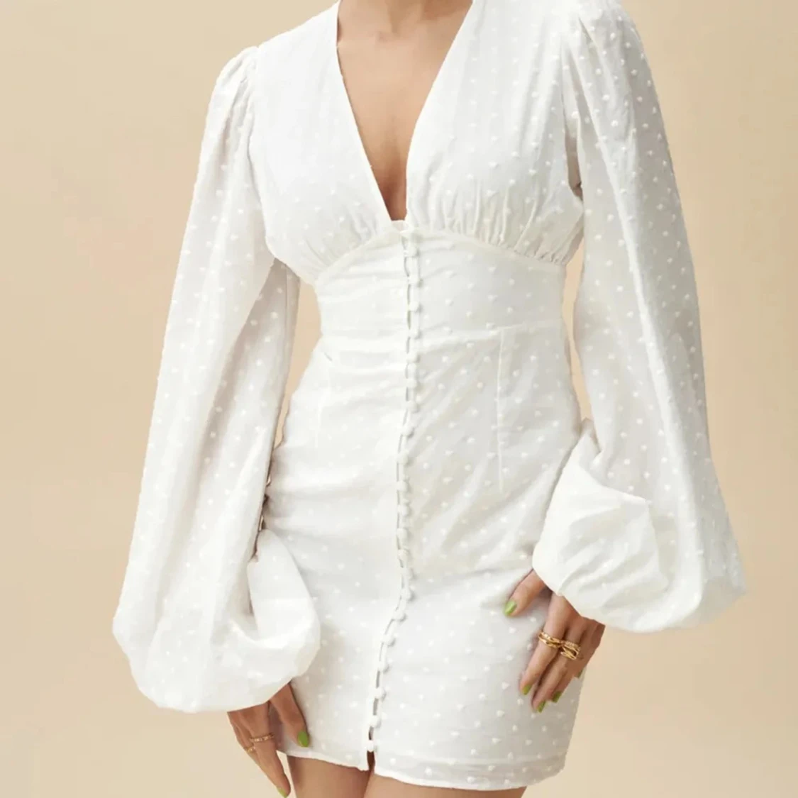 Vit adoore klänning - 90