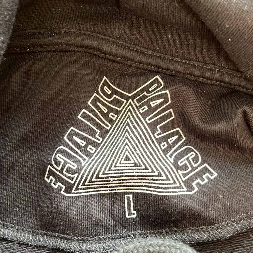 Palace Hoodie storlek L  Legat något år i garderoben använd 3-4ggr. . Hoodies.