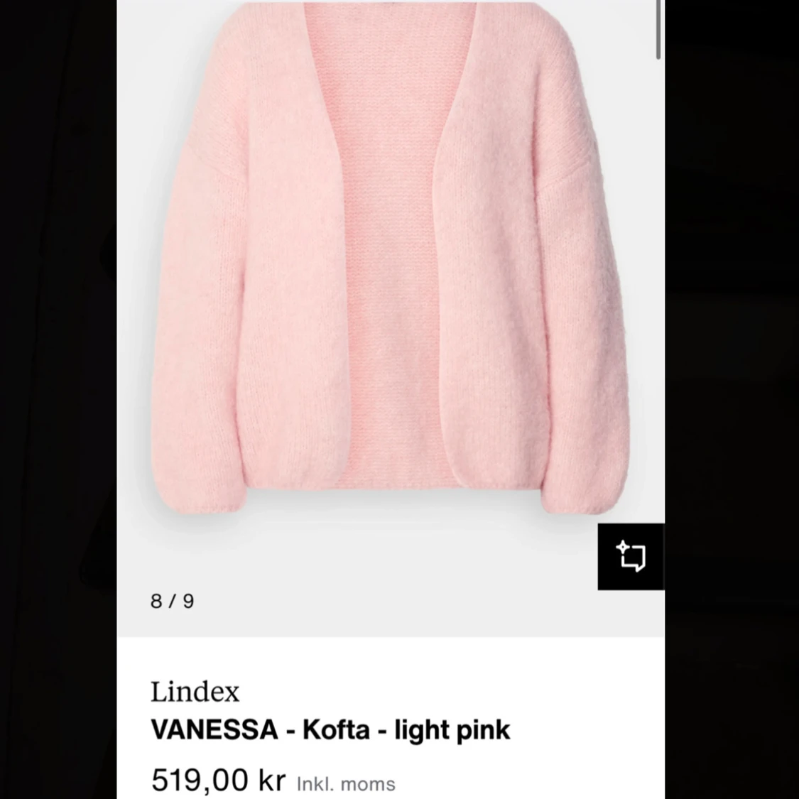 Ljusrosa kofta från Lindex