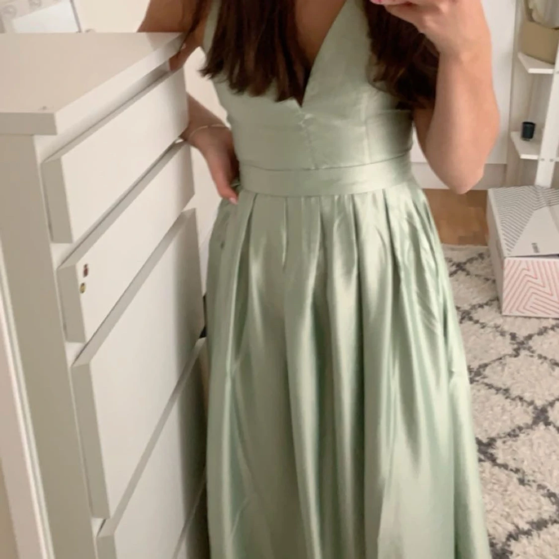 Supersnygg grön balklänning  - 91