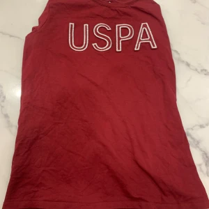 Röd långärmad tröja från U.S. Polo Assn. - Snygg röd långärmad tröja från U.S. Polo Assn. med texten 'USPA' på bröstet. 