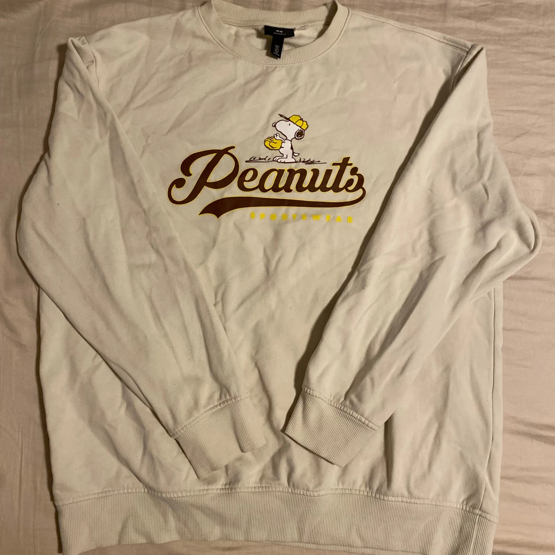 Beige/vit Peanuts tröja från H&M