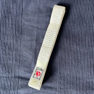 Budo-nord Taekwondo bälte - Vit  170cm 55% bomull  45% polyester 