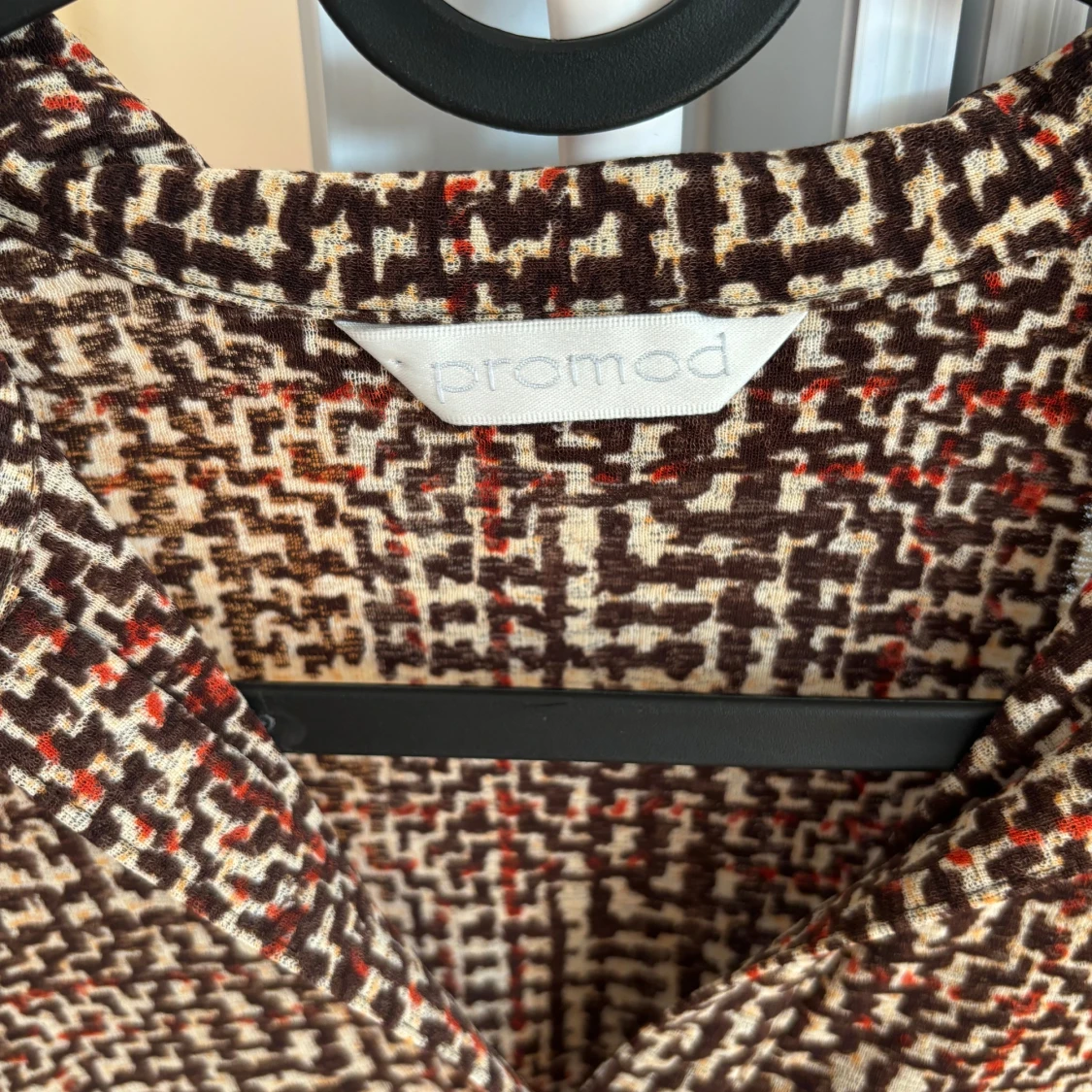 Vintage mönstrad långärmad topp  - 92