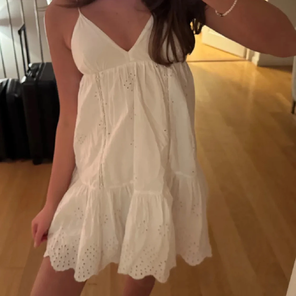 vit zara klänning - 1