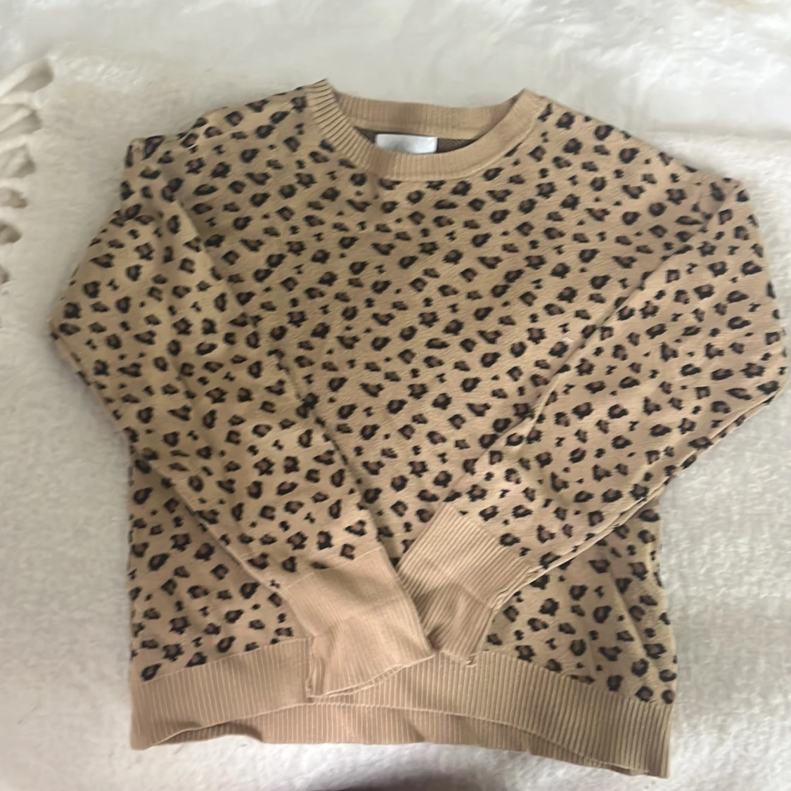 Beige leopardmönstrad tröja från Zara