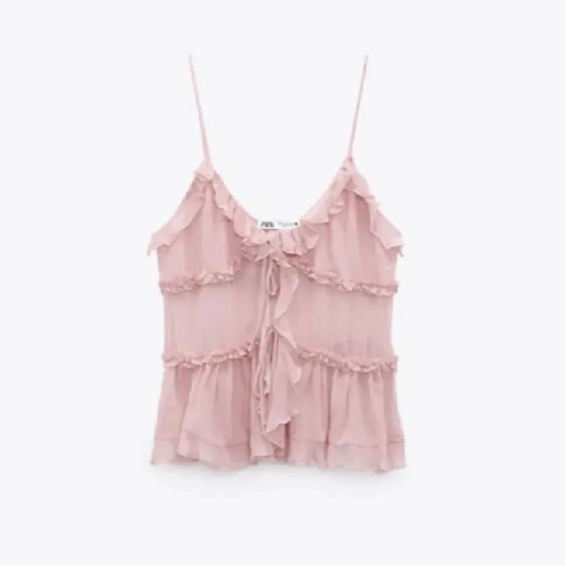 Rosa volangtopp från Zara