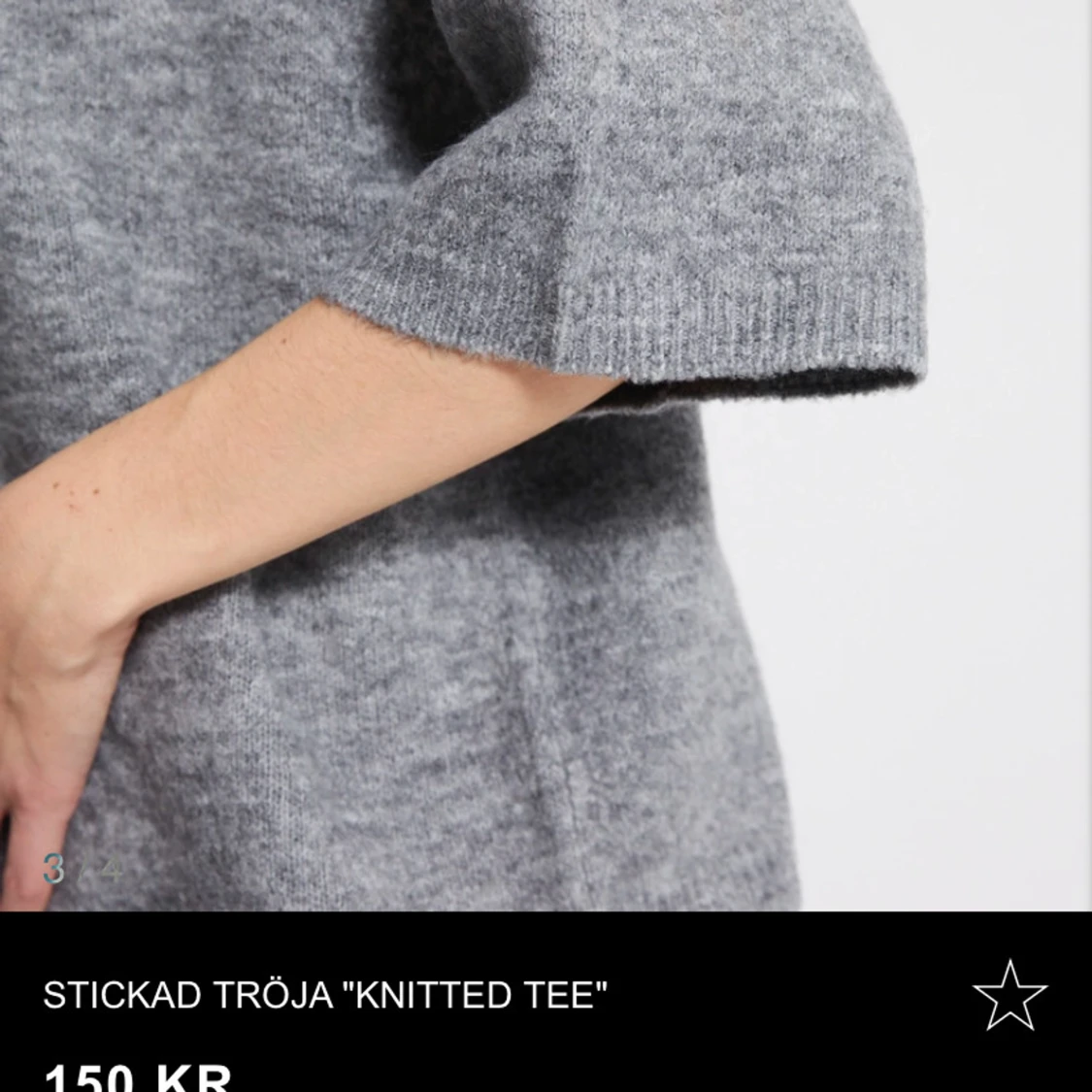 Grå stickad tröja - 2