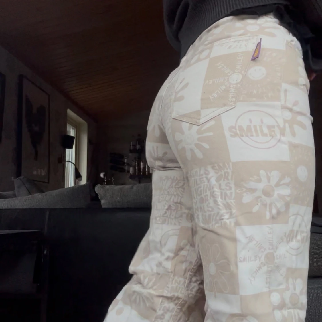 Beige mönstrade byxor H&M - 93