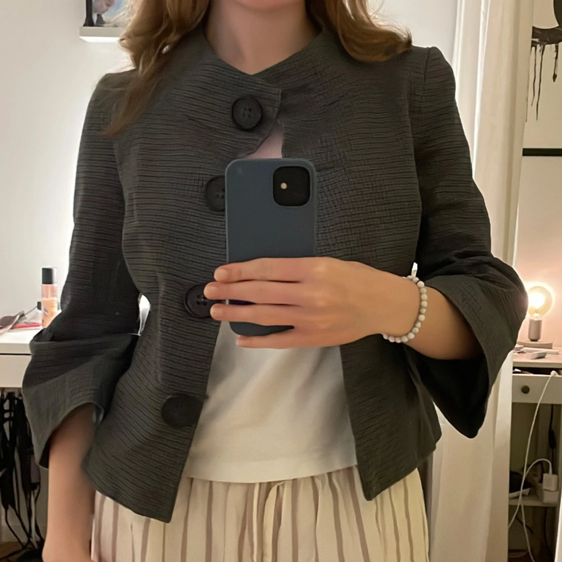 Grå rutig kavaj från Topshop - 93