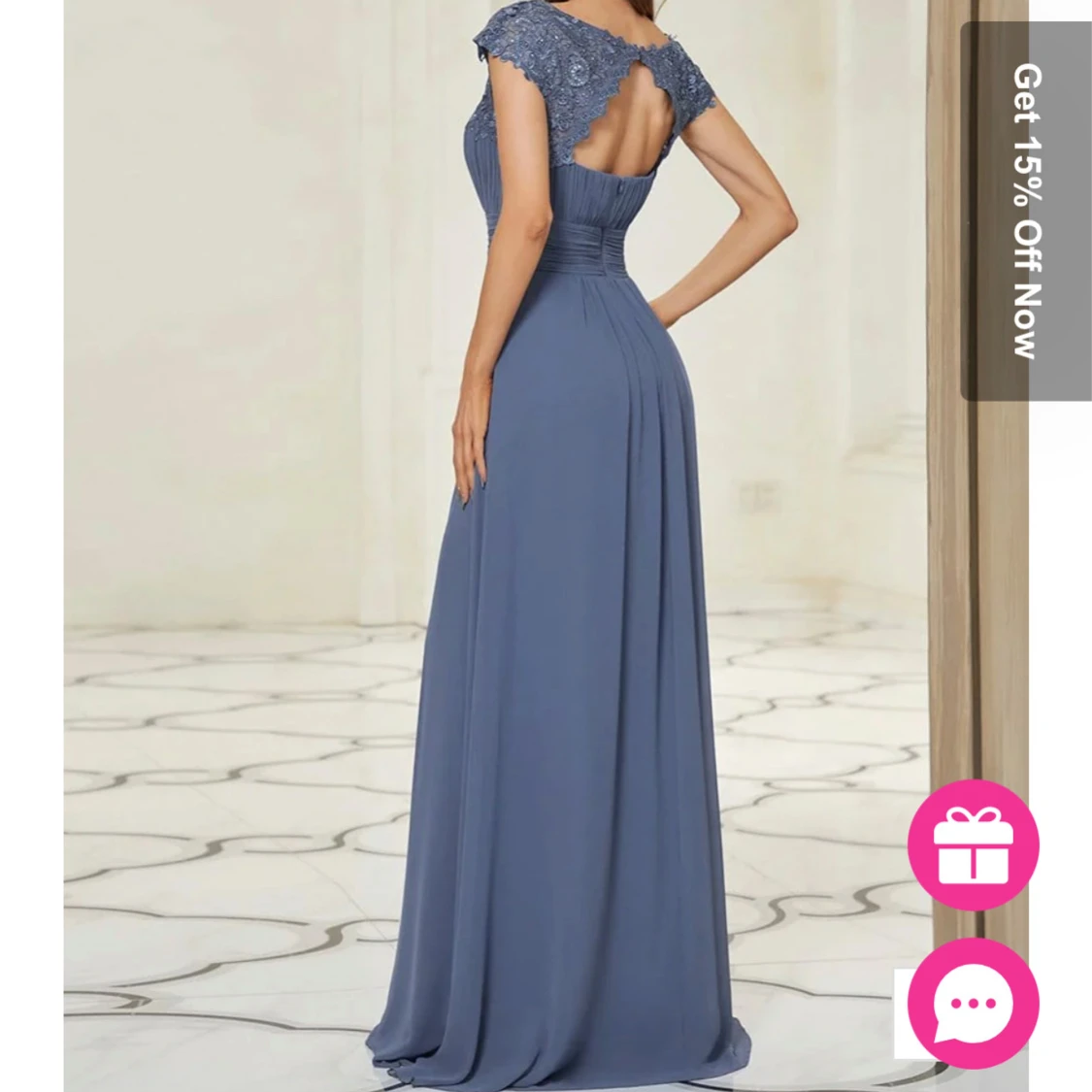 Blå långklänning  - 91