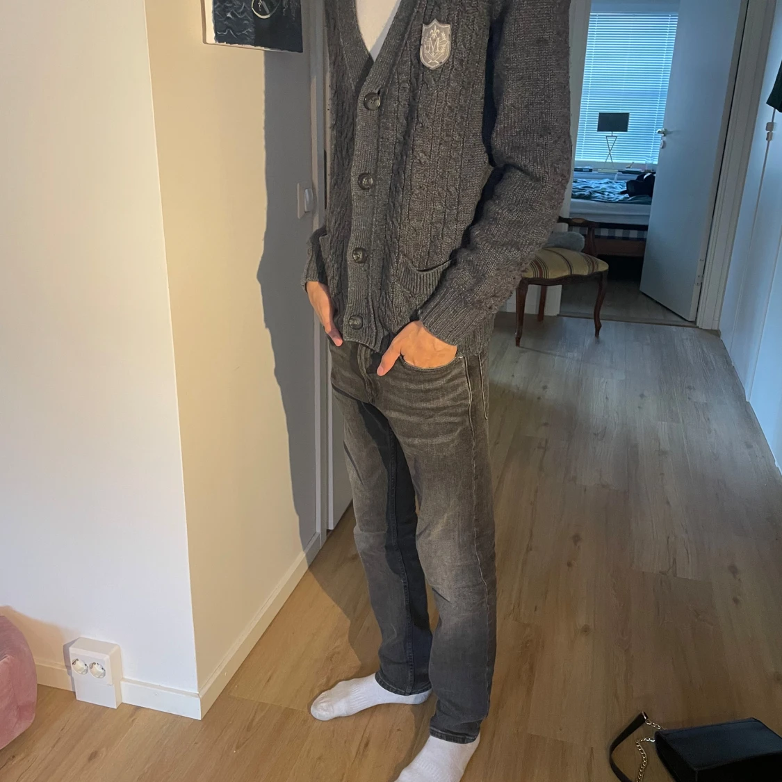 Merino ull cardigan/ Morris  - 91