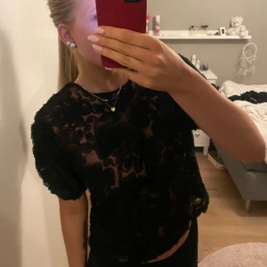 Spets tröja - Spetsig tröja/blus med fint mönster