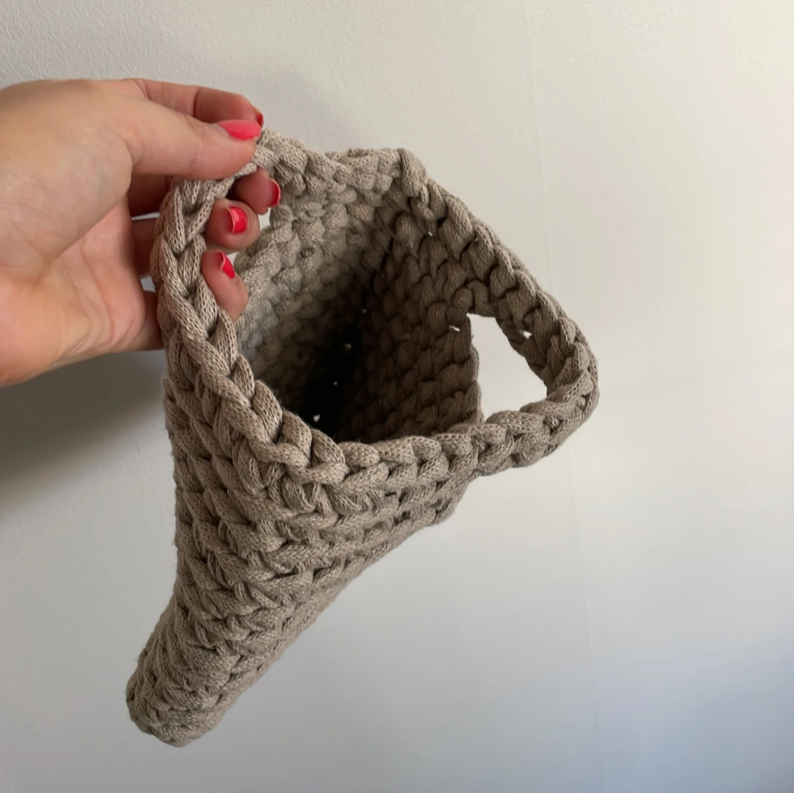 Virkad väska - Beige - 90